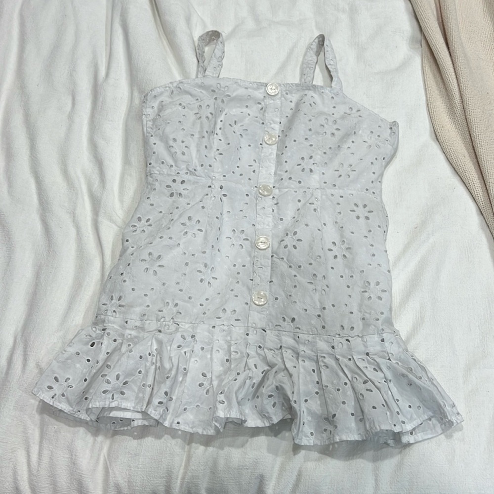 White cute eyelet dress. Limited edition Alexis for target